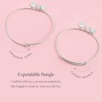 Alex and Ani Expandable Bangle for Women, Initials A to Z Letter Charms, Shiny Finish, 2 to 3.5 in - Image 2